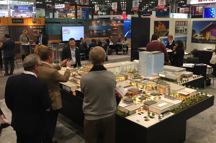 Mockup of Lake Nona Town Center being shown at ICSC Conference