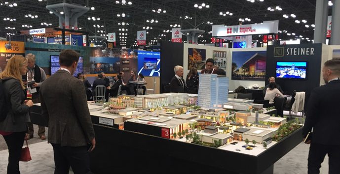Mockup of Lake Nona Town Center being shown at ICSC Conference