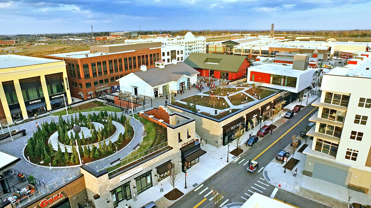 Aerial view of Liberty Center