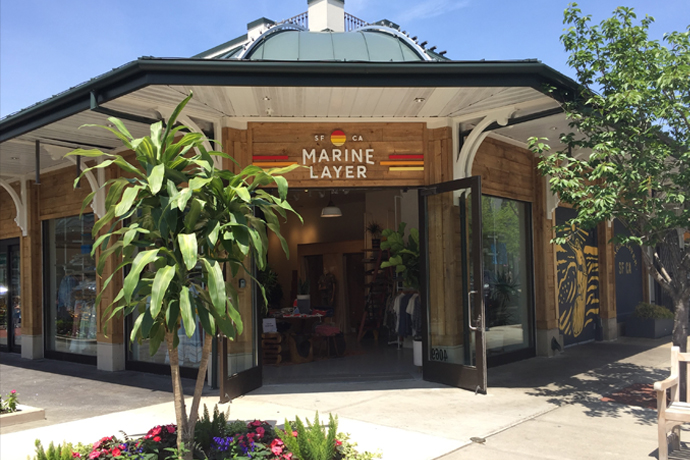 Marine Layer storefront at Easton Town Center in Columbus, OH