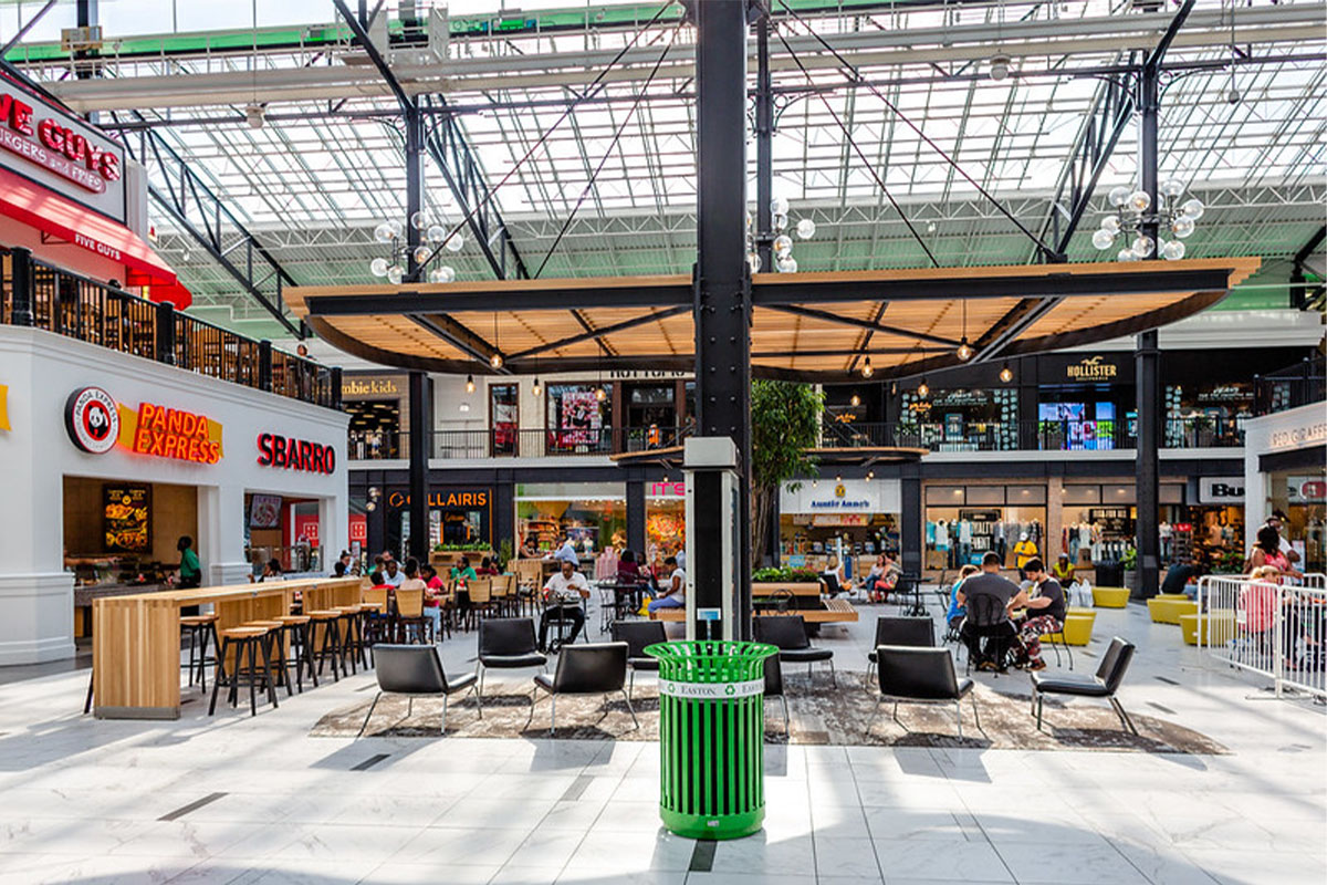 Food court inside a shopping center