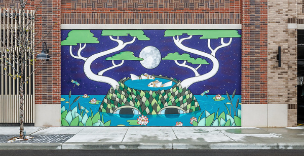 Outdoor wall mural