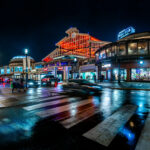 Street view outside restaurants at Easton Town Center in Columbus, OH